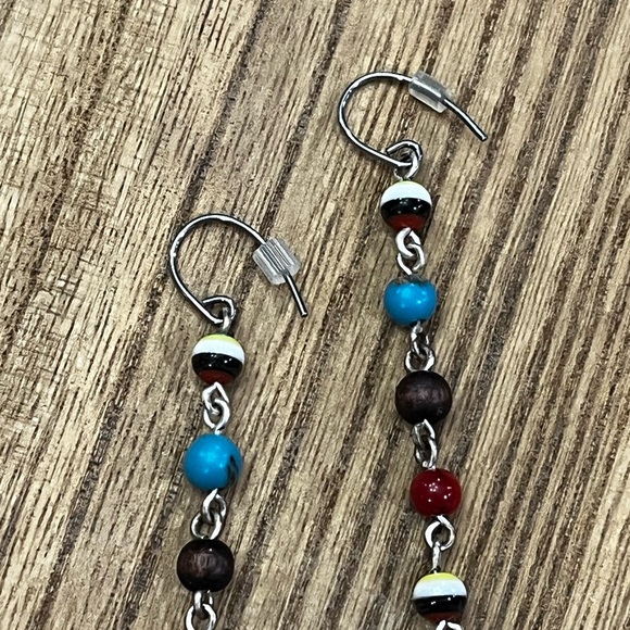 Women’s Fossil Brand Red/Brown/Turquoise Beaded Jewelry Set - Picture 5 of 12